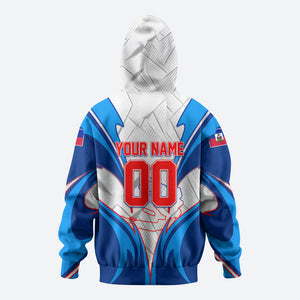 Personalized Haiti Football Champions Zip Hoodie World Soccer Winning Trophy 2026