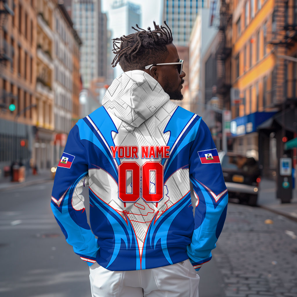 Personalized Haiti Football Champions Zip Hoodie World Soccer Winning Trophy 2026