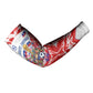 Custom Haiti Football Champions Arm Sleeves Haitian Soccer Fan - Tanbou Drums Tropical Flowers