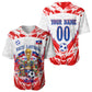 Custom Haiti Football Champions Baseball Jersey Haitian Soccer Fan - Tanbou Drums Tropical Flowers