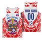 Custom Haiti Football Champions Basketball Jersey Haitian Soccer Fan - Tanbou Drums Tropical Flowers