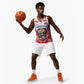 Custom Haiti Football Champions Basketball Jersey Haitian Soccer Fan - Tanbou Drums Tropical Flowers