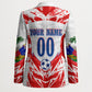 Custom Haiti Football Champions Blazer Haitian Soccer Fan - Tanbou Drums Tropical Flowers