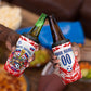 Custom Haiti Football Champions 4 in 1 Can Cooler Tumbler Haitian Soccer Fan - Tanbou Drums Tropical Flowers