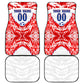 Custom Haiti Football Champions Car Mats Haitian Soccer Fan - Tanbou Drums Tropical Flowers