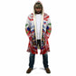 Custom Haiti Football Champions Cloak Haitian Soccer Fan - Tanbou Drums Tropical Flowers