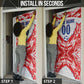 Custom Haiti Football Champions Door Cover Haitian Soccer Fan - Tanbou Drums Tropical Flowers