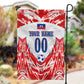 Custom Haiti Football Champions Garden Flag Haitian Soccer Fan - Tanbou Drums Tropical Flowers