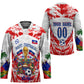 Custom Haiti Football Champions Hockey Jersey Haitian Soccer Fan - Tanbou Drums Tropical Flowers