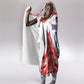 Custom Haiti Football Champions Hooded Blanket Haitian Soccer Fan - Tanbou Drums Tropical Flowers