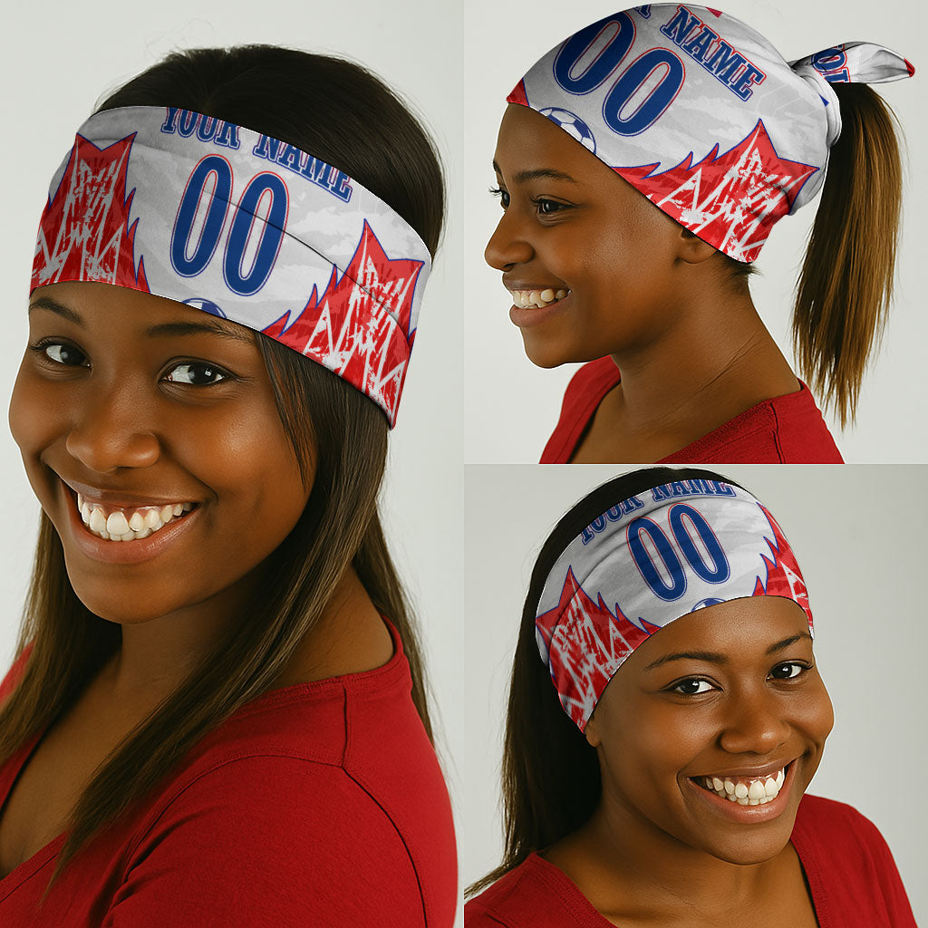 Custom Haiti Football Champions Neck Gaiter Haitian Soccer Fan - Tanbou Drums Tropical Flowers