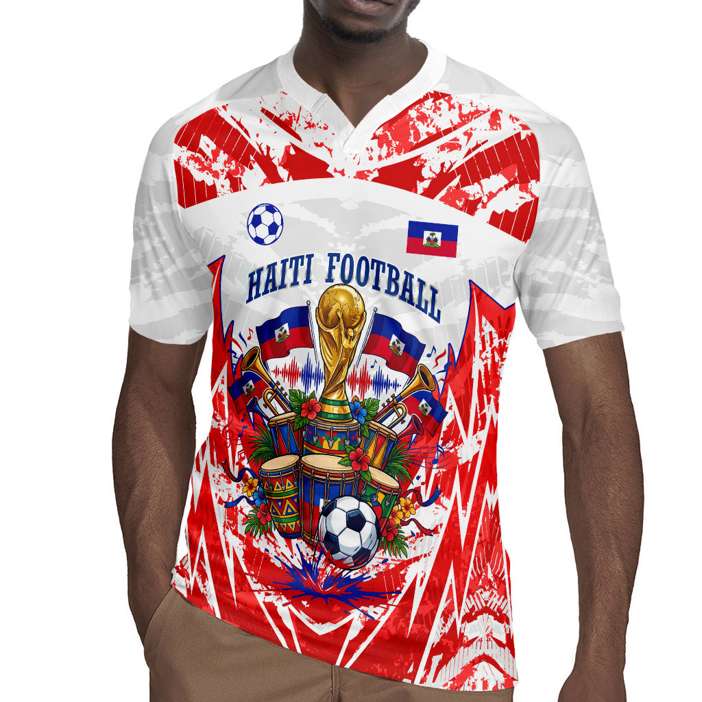 Custom Haiti Football Champions Rugby Jersey Haitian Soccer Fan - Tanbou Drums Tropical Flowers