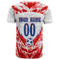 Custom Haiti Football Champions T shirt Haitian Soccer Fan - Tanbou Drums Tropical Flowers