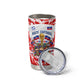 Custom Haiti Football Champions Tumbler Cup Haitian Soccer Fan - Tanbou Drums Tropical Flowers