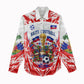 Custom Haiti Football Champions Women Casual Shirt Haitian Soccer Fan - Tanbou Drums Tropical Flowers