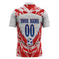 Custom Haiti Football Champions Zipper Polo Shirt Haitian Soccer Fan - Tanbou Drums Tropical Flowers