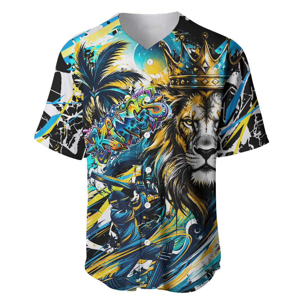 Saint Lucia Kings Cricket Baseball Jersey Born To Lead Caribbean Cricket Graffiti Splash Art