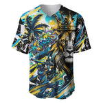 Saint Lucia Kings Cricket Baseball Jersey Born To Lead Caribbean Cricket Graffiti Splash Art