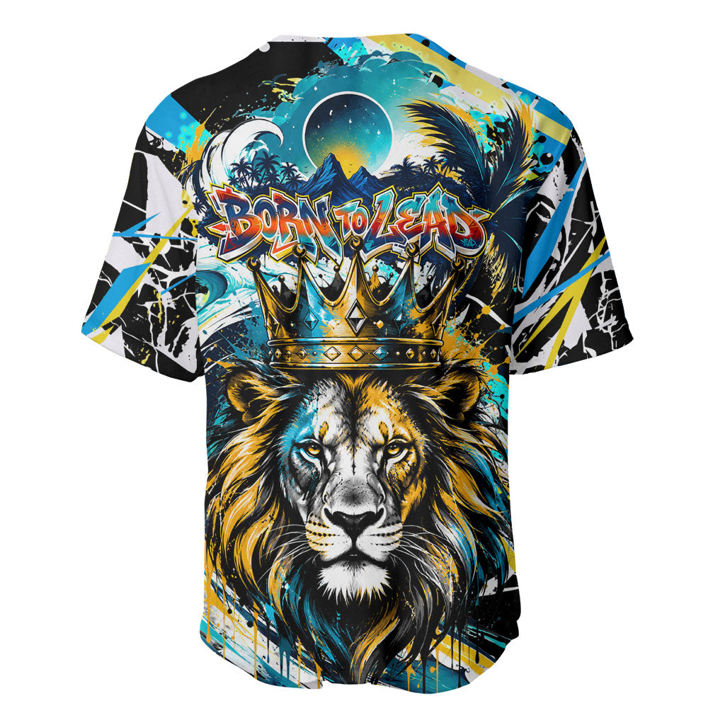 Saint Lucia Kings Cricket Baseball Jersey Born To Lead Caribbean Cricket Graffiti Splash Art
