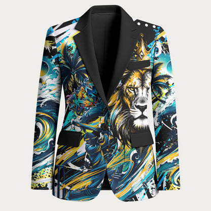Saint Lucia Kings Cricket Blazer Born To Lead Caribbean Cricket Graffiti Splash Art