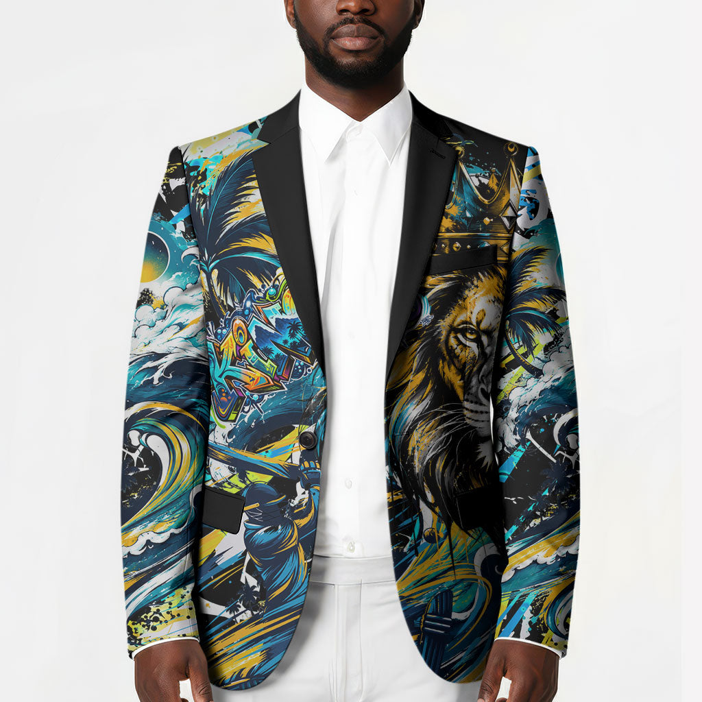 Saint Lucia Kings Cricket Blazer Born To Lead Caribbean Cricket Graffiti Splash Art