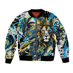 Saint Lucia Kings Cricket Bomber Jacket Born To Lead Caribbean Cricket Graffiti Splash Art