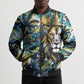 Saint Lucia Kings Cricket Bomber Puffer Jacket Born To Lead Caribbean Cricket Graffiti Splash Art