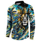 Saint Lucia Kings Cricket Button Sweatshirt Born To Lead Caribbean Cricket Graffiti Splash Art