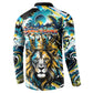 Saint Lucia Kings Cricket Button Sweatshirt Born To Lead Caribbean Cricket Graffiti Splash Art