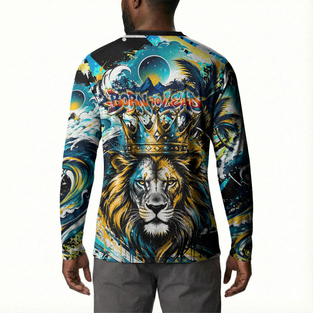 Saint Lucia Kings Cricket Button Sweatshirt Born To Lead Caribbean Cricket Graffiti Splash Art