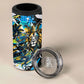 Saint Lucia Kings Cricket 4 in 1 Can Cooler Tumbler Born To Lead Caribbean Cricket Graffiti Splash Art