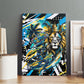 Saint Lucia Kings Cricket Canvas Wall Art Born To Lead Caribbean Cricket Graffiti Splash Art