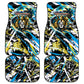 Saint Lucia Kings Cricket Car Mats Born To Lead Caribbean Cricket Graffiti Splash Art