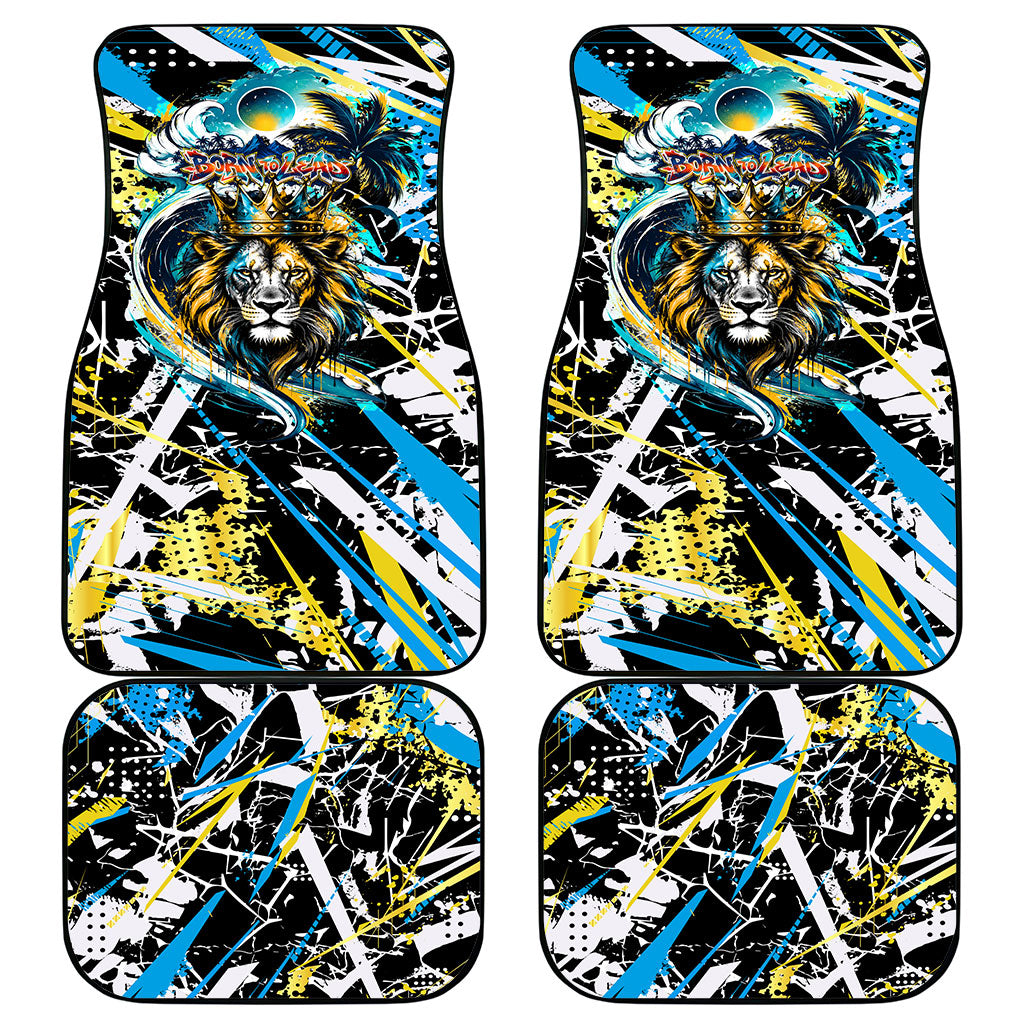 Saint Lucia Kings Cricket Car Mats Born To Lead Caribbean Cricket Graffiti Splash Art
