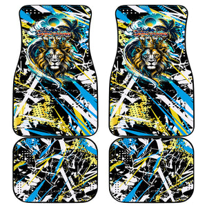 Saint Lucia Kings Cricket Car Mats Born To Lead Caribbean Cricket Graffiti Splash Art
