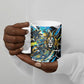 Saint Lucia Kings Cricket Ceramic Mug Born To Lead Caribbean Cricket Graffiti Splash Art