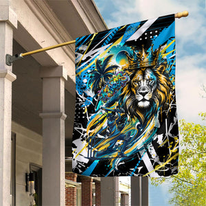 Saint Lucia Kings Cricket Garden Flag Born To Lead Caribbean Cricket Graffiti Splash Art