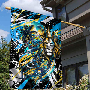 Saint Lucia Kings Cricket Garden Flag Born To Lead Caribbean Cricket Graffiti Splash Art
