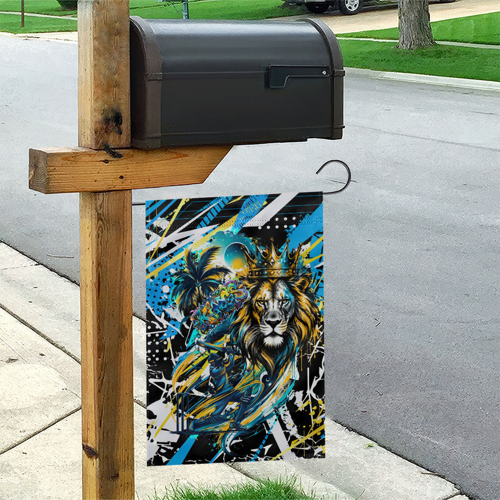 Saint Lucia Kings Cricket Garden Flag Born To Lead Caribbean Cricket Graffiti Splash Art