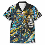 Saint Lucia Kings Cricket Hawaiian Shirt Born To Lead Caribbean Cricket Graffiti Splash Art
