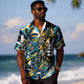 Saint Lucia Kings Cricket Hawaiian Shirt Born To Lead Caribbean Cricket Graffiti Splash Art