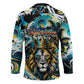 Saint Lucia Kings Cricket Hockey Jersey Born To Lead Caribbean Cricket Graffiti Splash Art