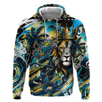 Saint Lucia Kings Cricket Hoodie Born To Lead Caribbean Cricket Graffiti Splash Art