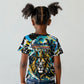 Saint Lucia Kings Cricket Kid T shirt Born To Lead Caribbean Cricket Graffiti Splash Art
