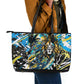 Saint Lucia Kings Cricket Leather Tote Bag Born To Lead Caribbean Cricket Graffiti Splash Art