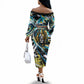 Saint Lucia Kings Cricket Off The Shoulder Long Sleeve Dress Born To Lead Caribbean Cricket Graffiti Splash Art