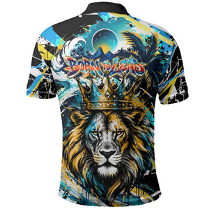 Saint Lucia Kings Cricket Polo Shirt Born To Lead Caribbean Cricket Graffiti Splash Art