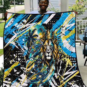 Saint Lucia Kings Cricket Quilt Born To Lead Caribbean Cricket Graffiti Splash Art