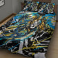 Saint Lucia Kings Cricket Quilt Bed Set Born To Lead Caribbean Cricket Graffiti Splash Art