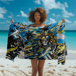 Saint Lucia Kings Cricket Sarong Born To Lead Caribbean Cricket Graffiti Splash Art